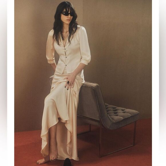 Zara Kate Moss Long Pleated skirt